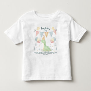 Birthday Boy Watercolor Dinosaurier Kleinkind T-shirt