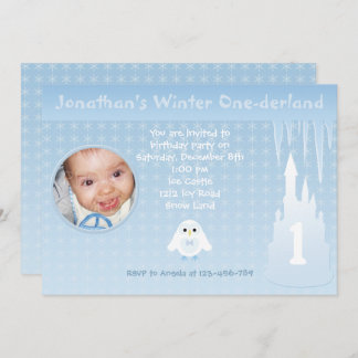Birthday Boy Winter Onederland Einladung