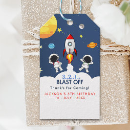 Birthday boy with Astronaut, Space Theme Geschenkanhänger