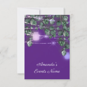 Birthday Brautparty Light Jar Lila Blue Einladung