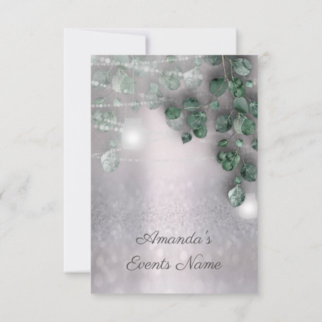 Birthday Brautparty Light Jar Rustikale Elegance Einladung (Rückseite)