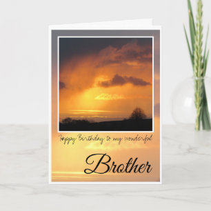 Birthday Brother, Bright Sun D'Storm Clouds Karte
