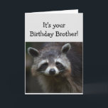 Birthday BROTHER Fuge Age Spaß Sad Raccoon Spaß Karte<br><div class="desc">Geburtstag Blahs für Ihr BROTHER Fun Age Nur weil Sie viele davon gehabt haben.  Humorale depressive Raccoon</div>