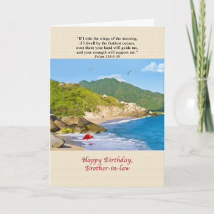 Birthday, Brother-in-law, Beach, Hills, Birds, Oce Karte