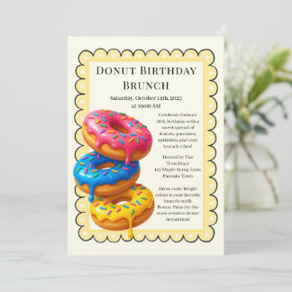 Birthday Brunch Party | Pfannkuchen und Donuts Einladung