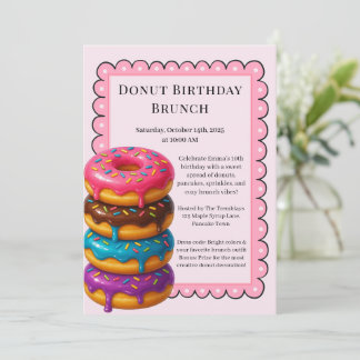 Birthday Brunch Party | Pfannkuchen und Donuts Einladung