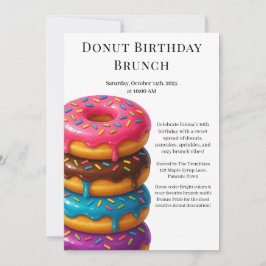 Birthday Brunch Party | Pfannkuchen und Donuts Einladung