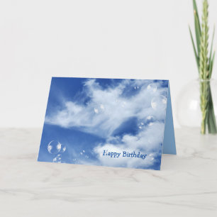 Birthday bubbles in sky karte