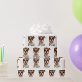 Birthday Bulldog mit einer Cap und Sonnenbrille Geschenkpapier