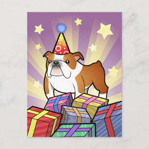 Birthday Bulldog Postkarte