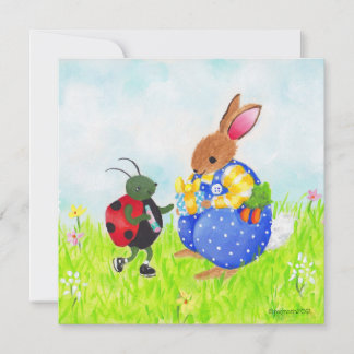 Birthday Bunny and Bug Einladung