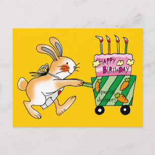 Birthday Bunny Cake Postkarte