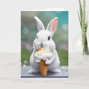 Birthday Bunny Eis an Ice Creme Cone Karte