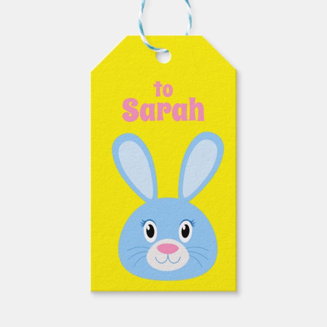 Birthday Bunny Geschenkanhänger (Vorderseite)