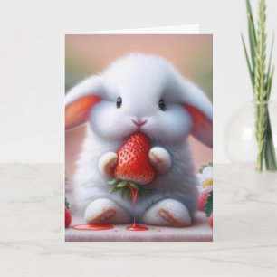 Birthday Bunny mit Juicy Strawberry Karte