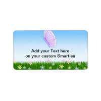 Birthday Butterfly Smartie Candy Wrappers Labels