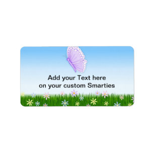 Birthday Butterfly Smartie Candy Wrappers Labels Adressaufkleber