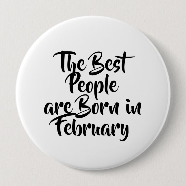 Birthday Button "Februar" (Vorderseite)
