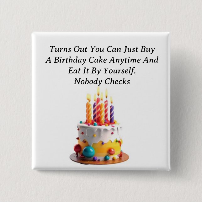 Birthday Cake Button (Vorderseite)