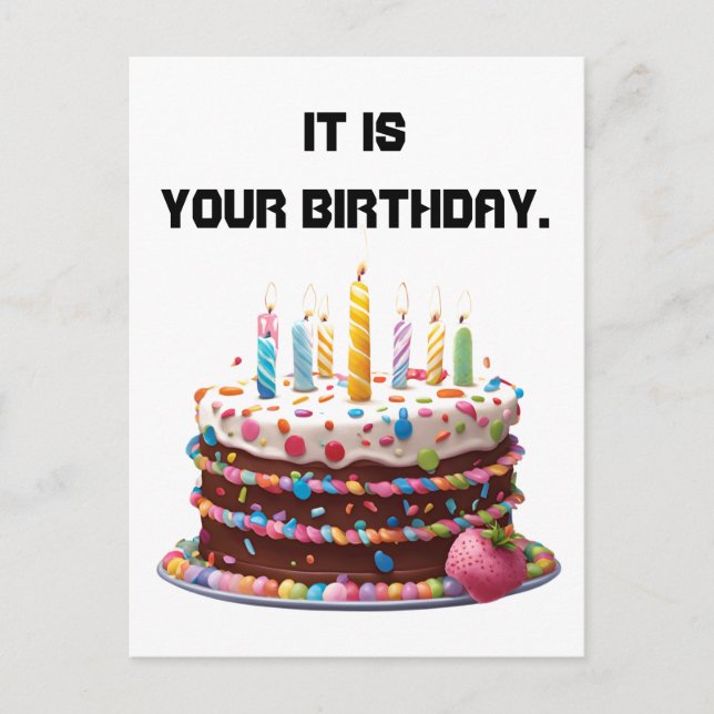 Birthday Cake Candles Custom Personalisiert Celebr Postkarte (Vorderseite)