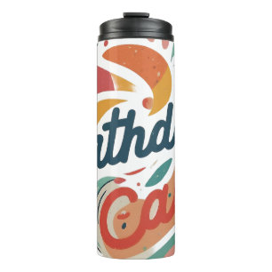 Birthday Cake Design Thermosbecher