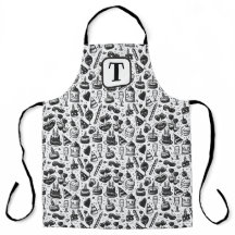 Birthday cake doodle schwarz-weiß Muster 4