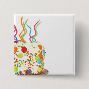 Birthday Cake Magnet Button