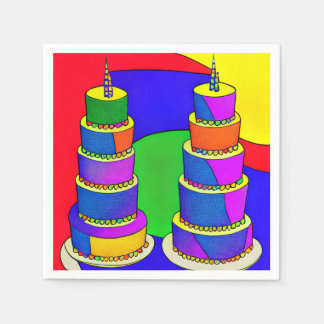 Birthday Cake Napkins Serviette