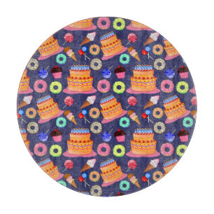 Birthday Cake Pastry Design Schneidebrett