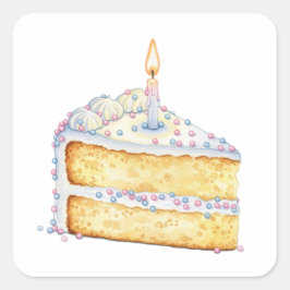 Birthday Cake Slice Aufkleber