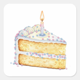 Birthday Cake Slice Aufkleber