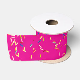 Birthday Cake Sprinklen auf hellrosa Satinband