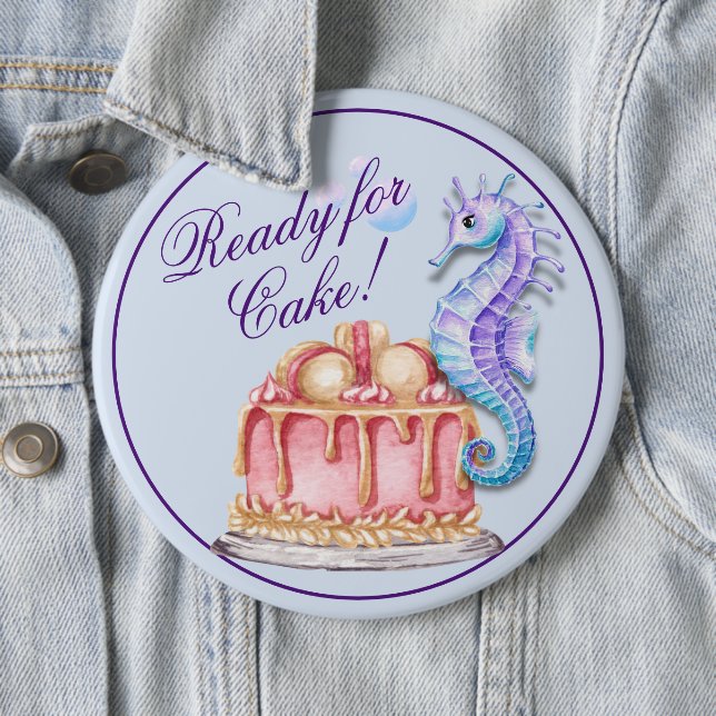 Birthday Cake Watercolor Searross Button (Beispiel)