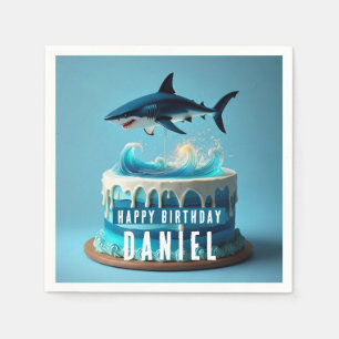 Birthday Cake zum Thema Hai Serviette