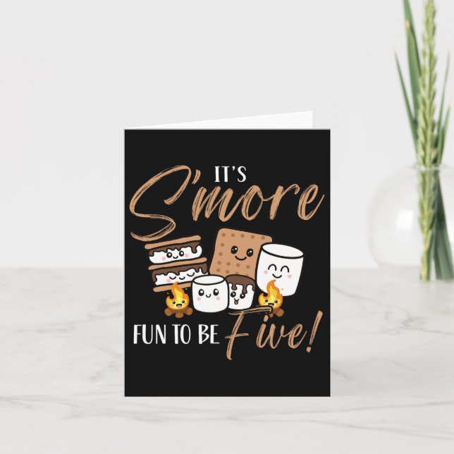 Birthday Campfire Marshmallow Es ist mehr Spaß zu  Karte (Vorderseite)
