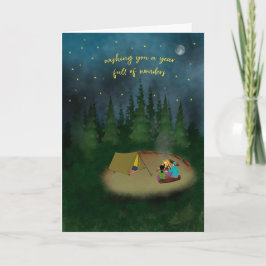 Birthday Camping Under the Stars Karte
