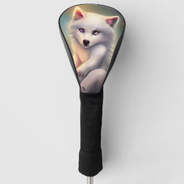 Birthday Candle Adorable White Baby Fox Golf Headcover