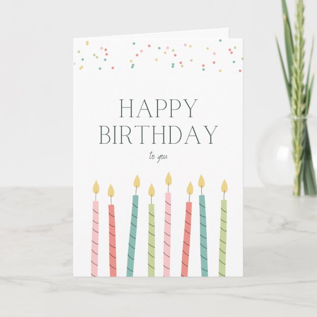 Birthday Candle Greeting Card Karte (Vorderseite)