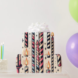 Birthday Candle Wrapping Paper - 30x15 Geschenkpapier