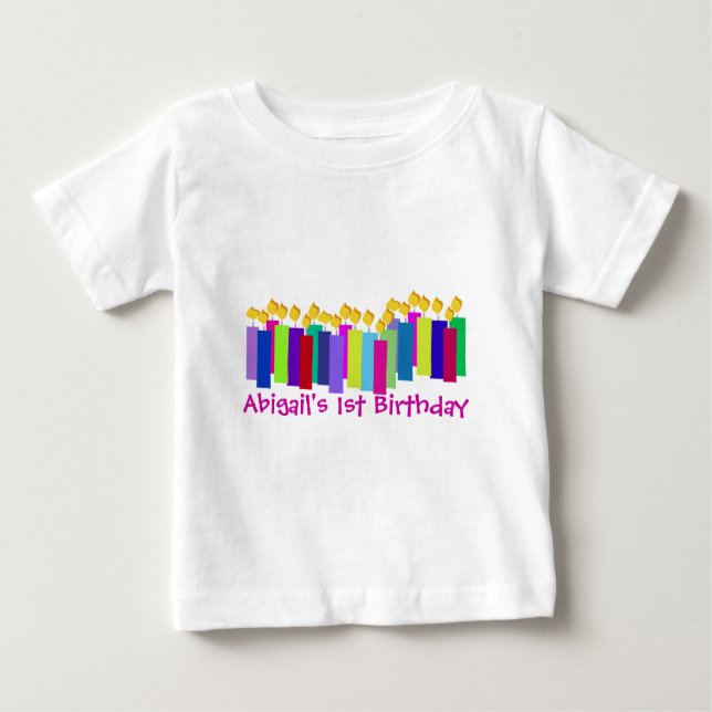 Birthday Candles Baby T-shirt (Vorderseite)