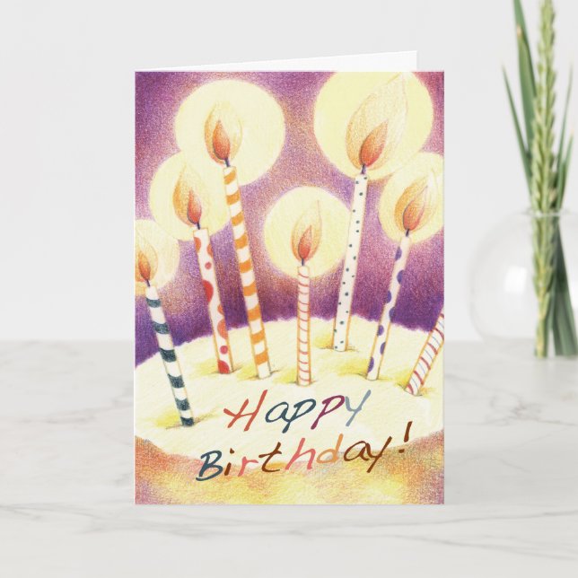 Birthday Candles Card Karte (Vorderseite)