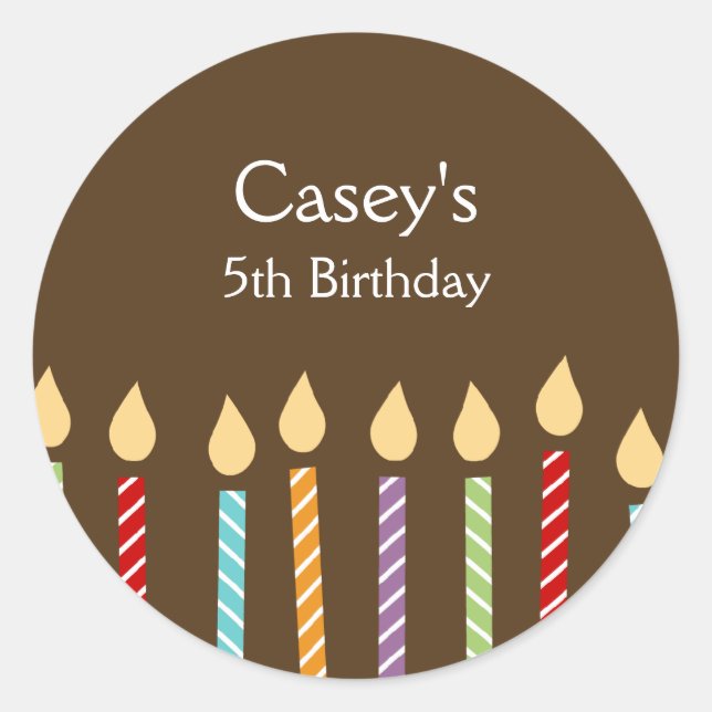 Birthday Candles Fevor Stickers (Vorderseite)