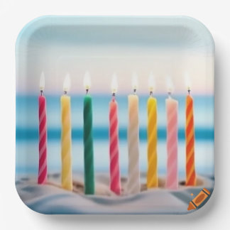 Birthday Candles Pappteller