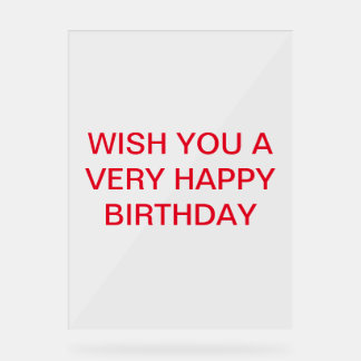 BIRTHDAY CARD ACRYLSCHILD