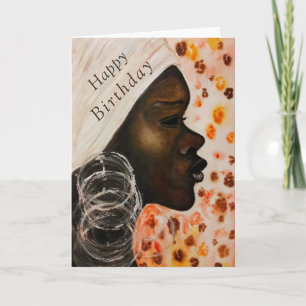 Birthday Card Afrikanische Schönheit Frauen Malere Karte