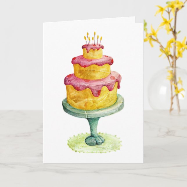 Birthday Card : Birthday Bash Collection : 201 Karte (Gelbe Blume)