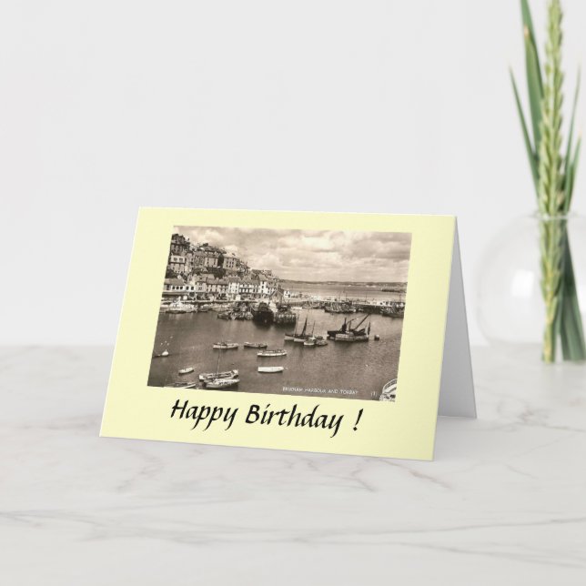 Birthday Card - Brixham, Devon Karte (Vorderseite)