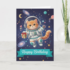 birthday card cat for women karte