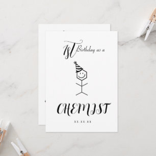 Birthday Card des modernen Funny Chemist Einladung