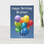 Birthday Card farbige Ballons für Brother Karte<br><div class="desc">Erstellt aus einem Original Studio Porto Sabbia Foto! Diese farbige Balloons-Geburtstagskarte ist als altersspezifische Karte im Alter von 1 bis 12 Jahren,  in verschiedenen Sprachen,  für verschiedene spezifische (Familien-)Beziehungen und als Geburtstagsparty-Einladung erhältlich.</div>